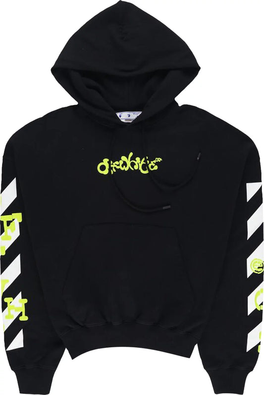 Off-White Opposite Arrow Boxy Hoodie 'BLACK/LIME"