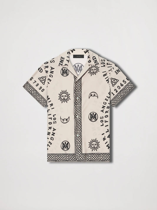 Amiri Ouija Board Bowling Shirt 'ALABASTER'