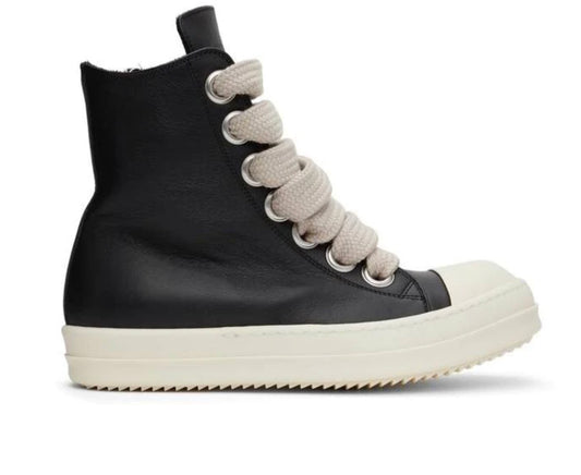 Rick Owens Leather Sneakers ‘BLACK’