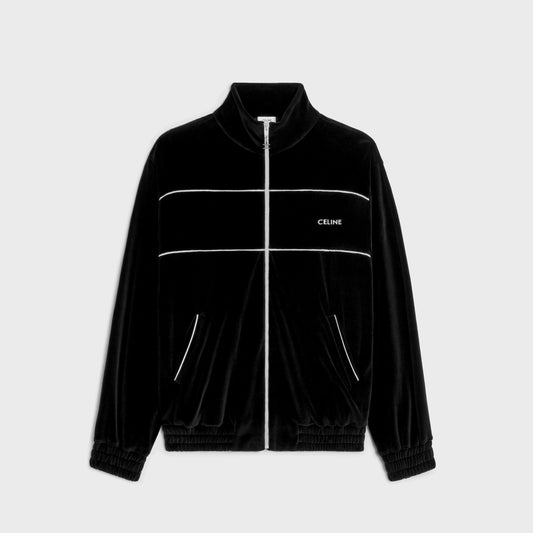 Celine Tracksuit Jacket Velvet Jersey ‘BLACK’