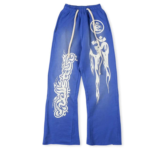 Hellstar Yoga Flare Sweatpants 'BLUE'