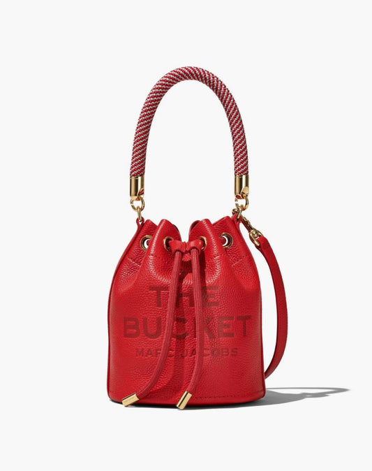 The Leather Bucket Bag ‘True Red’