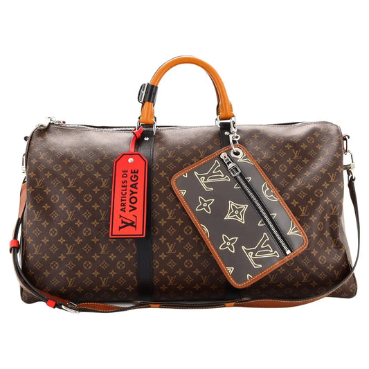 Louis Vuitton Keepall Bandouliere Bag Limited Edition Patchwork Monogram Canvas 'BROWN'