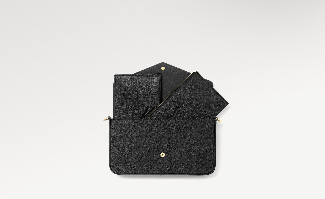 Louis Vuitton Félicie Pochette ‘BLACK MONOGRAM EMPREINTE LEATHER’