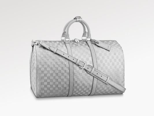 Louis Vuitton Keepall 50B ‘GLITTER SLIVER’